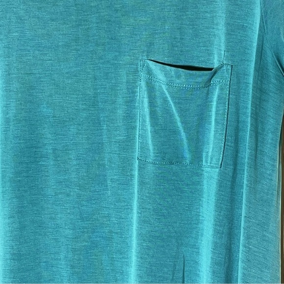 LULAROE Carly Dress High Low Midi Short Sleeve Small Dress Emerald Green - Picture 6 of 9